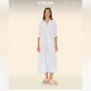XiRENA Blue Buttoned Maxi Sundress
